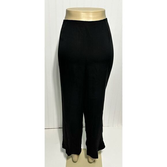 Eileen Fisher Cropped Ankle Pants Straight Leg Trouser Dress Pants Black Large - Picture 4 of 13